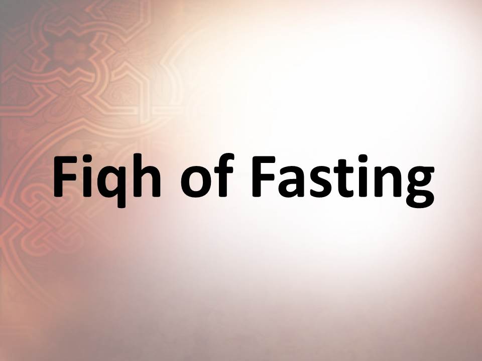 Fiqh of Fasting